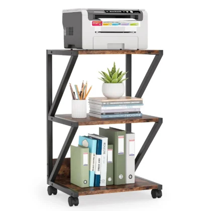 3-Tier Printer Cart Under Desk Storage Shelf
