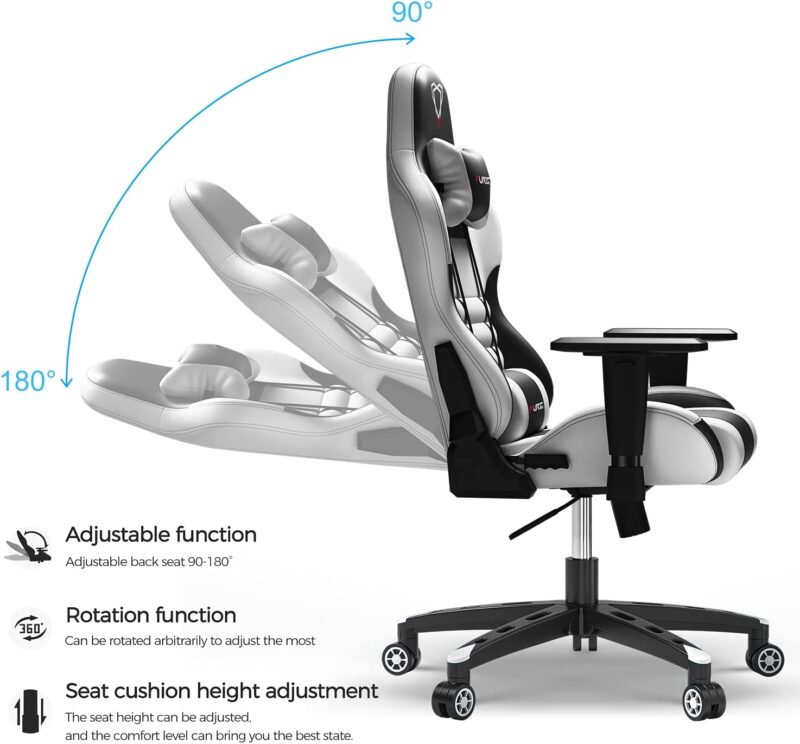 Gaming Chair - Furgle Gamer Chair - Office Chair - Swing Mode - with Headrest and Lumbar Support (WB) - Image 4
