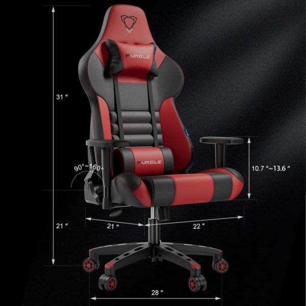 Furgle Gaming Chair, , PU Leather Ergonomic Video Game Chairs with