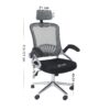 Mesh High Back Ergonomic Chair with Arms and Headrest (Grey and Black) - Image 3