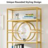 Bookshelf, 6-Tier Etagere Bookcase Freestanding Storage Shelf - Image 5