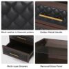 Nightstand, 2 Drawers Beside Table with LED Lights and Shelves - Image 7
