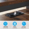 L-Shaped Desk, Corner Desk with Power Outlets, Monitor Stand & Drawer - Image 6