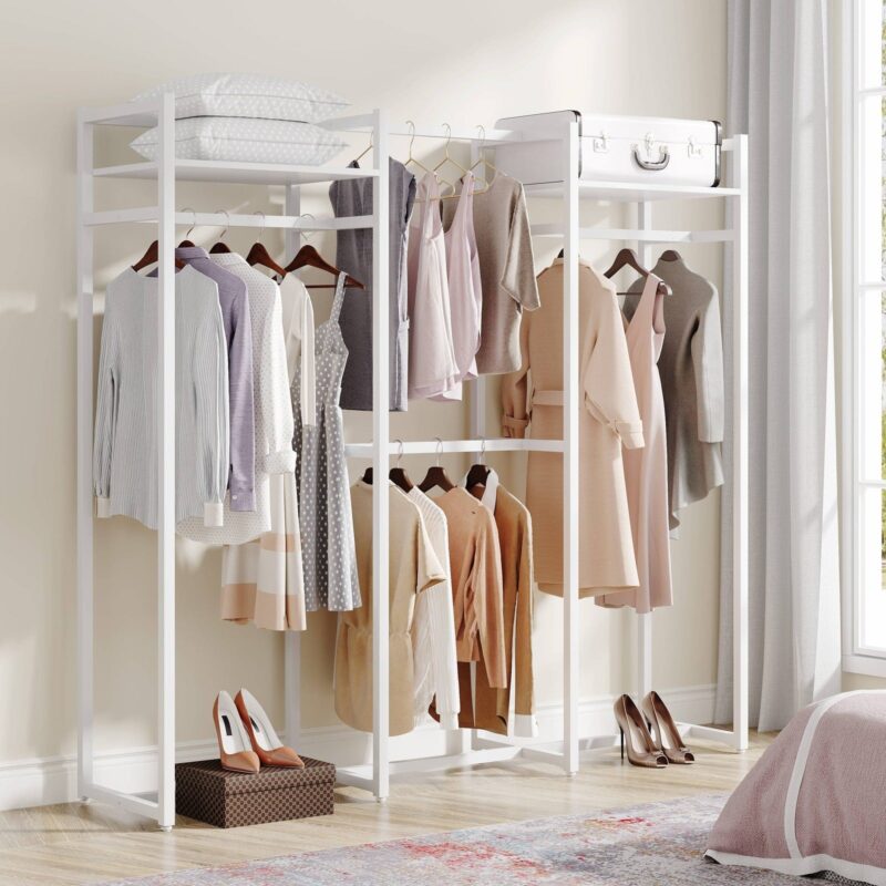 Freestanding Closet Organizer, Large Garment Clothes Rack - Image 7