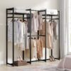 Freestanding Closet Organizer, Large Garment Clothes Rack - Image 9