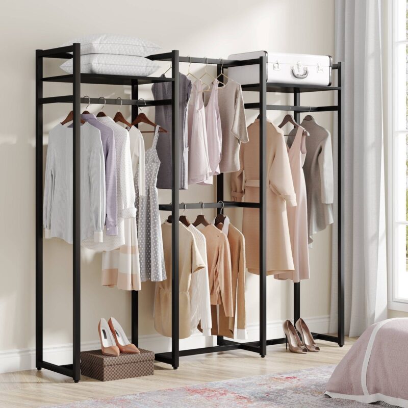 Freestanding Closet Organizer, Large Garment Clothes Rack - Image 9