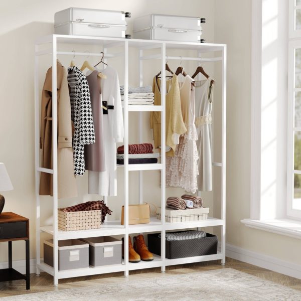 Freestanding Closet Organizer, Double Rod Clothes Rack – MecaWorks – EGYPT