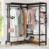 Freestanding Closet Organizer, Corner L Shape Clothes Rack