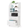 File Cabinet, 2 Drawer Vertical Filing Cabinet with Bookshelf - Image 7