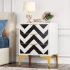Nightstand, Modern 3-Drawer End Table Bedside Table for Bedroom