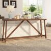 Console Table, 70.9 Inch Solid Wood Sofa Table Behind Couch