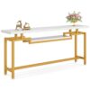 Console Table, 70" Sofa Table with 2 Tier Storage Shelves - Image 7