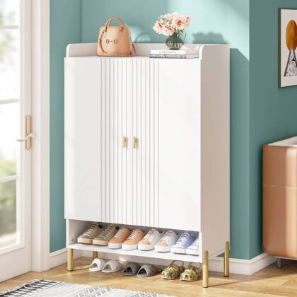 Shoe Cabinet, 6-Tier Shoe Organizer with Adjustable Shelves for Entryway