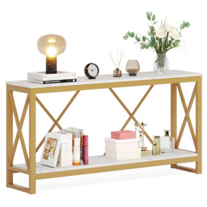 Console Table, 70.9" Entry Sofa Table with Open Storage Shelf