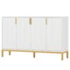 Sideboard Buffet, 59" Luxury Buffet Storage Cabinet with 4 Doors - Image 2