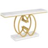 Console Table, 55" Faux Marble Sofa Accent Table for Hallway - Image 2