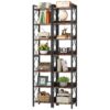 Corner Shelf, 78.7" Narrow Bookshelf 7 Tier Corner Bookcase - Image 9