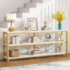 Sofa Table, 3 Tiers TV Stand Console Table - Image 8