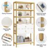 Bookshelf, 5-Tier Bookcase with 2 Drawers & LED Light - Image 6