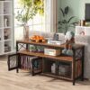 Sideboard Buffet Table Bar Cabinet with 4 Mesh Doors - Image 4