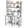 Bookshelf, 6-Tier Standing Etagere Bookcase Storage Rack - Image 2