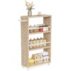 Kitchen Cart, 4 Tier Slim Storage Rolling Cart Spice Rack with Handle - Image 7