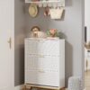 Shoe Cabinet, Flip Drawer Shoe Organizer and Coat Rack Set - Image 2