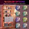 Bookshelf, 5-Tier Bookcase with 2 Drawers & LED Light - Image 5