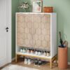 Shoe Cabinet, 5-Tier Entryway Shoe Organizer with Doors - Image 2