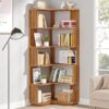 Corner Bookshelf, 6-Tier Corner Bookcase Display Rack