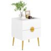 Nightstands, Modern Bedside Table with 2 Drawers - Image 8