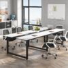 Conference Table, 8FT Rectangle Meeting Table Seminar Table - Image 2