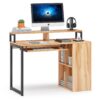 Computer Desk, Writing Desk with Push-Pull Keyboard Tray - Image 6