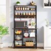 8-Tier Kitchen Baker’s Rack with Power Outlet & Hooks - Image 4