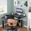 Rotating Desk, Modern L-Shaped Computer Desk, Corner Study Desk - Image 3