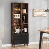 Bookshelf, 7 Cube Bookcase Rack with 2 Storage Drawers - Image 3