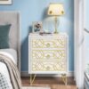 Nightstand, Modern Bedside Table Sofa End Table with 3 Drawers - Image 4
