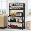 Kitchen Baker's Rack, 5-Tier Microwave Oven Stand with Hutch - Image 3