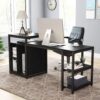 Computer Desk, Home Office Desk with Storage Shelf & Cabinet - Image 3
