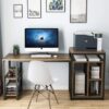 Computer Desk, Home Office Desk with Storage Shelf & Cabinet - Image 6