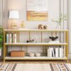 Console Table, 70.9" Sofa Table, 3 Tiers Narrow Long Sofa Table - Image 8
