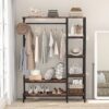 Freestanding Closet Organizer, Garment Rack with 4-Tier Shelves - Image 4