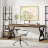 Executive Desk, 63” Large Computer Desk for Home Office - Image 3