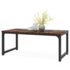 Dining Table, Industrial Kitchen Table with Metal Frame - Image 7
