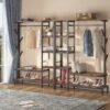 Freestanding Closet Organizer, Garment Rack with 4-Tier Shelves - Image 5