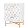 Nightstand, Modern Bedside Table with 3 Drawers, Sofa End Table - Image 10