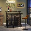 Home Bar Unit, 4 Tier Liquor Bar Table with Storage and Footrest - Image 4