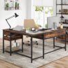 Lift Top L-Shaped Desk, Computer Corner Desks with Drawers - Image 3