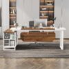 L-Shaped Desk, 70.8" Executive Desk with 55" File Cabinet - Image 4