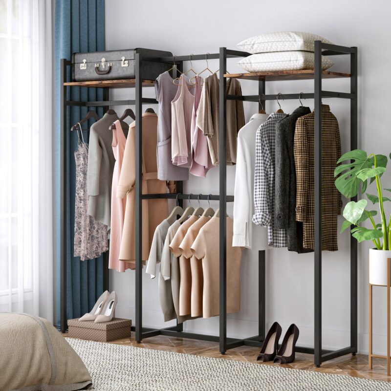 Freestanding Closet Organizer, Large Garment Clothes Rack - Image 3
